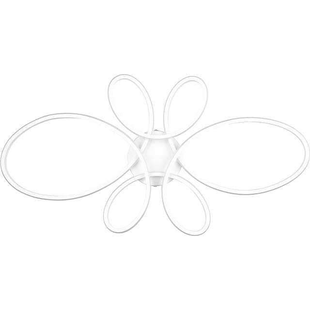 HLW LED LED Plafondlamp - Plafondverlichting - Trion Crowl - 32W - Natuurlijk Wit 4000K - Dimbaar - Mat Wit - Metaal