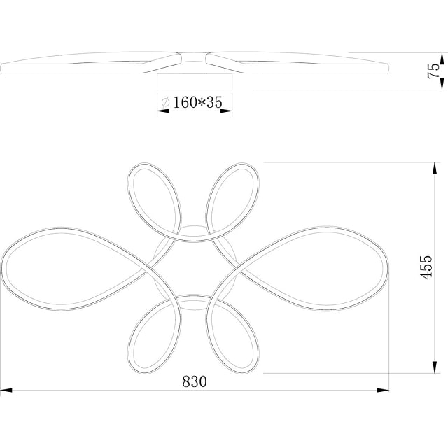 HLW LED LED Plafondlamp - Plafondverlichting - Trion Crowl - 32W - Natuurlijk Wit 4000K - Dimbaar - Mat Wit - Metaal