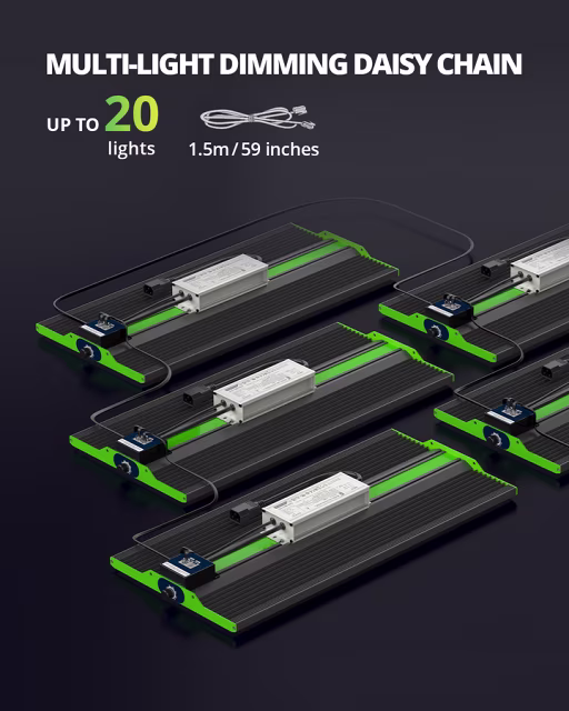 rechthoekige zwarte Viparspectra P2000 LED kweeklamp 240W geschikt voor 60x120 cm kweekoppervlak rechthoekige zwarte Viparspectra P2000 LED kweeklamp 240W geschikt voor 60x120 cm kweekoppervlak