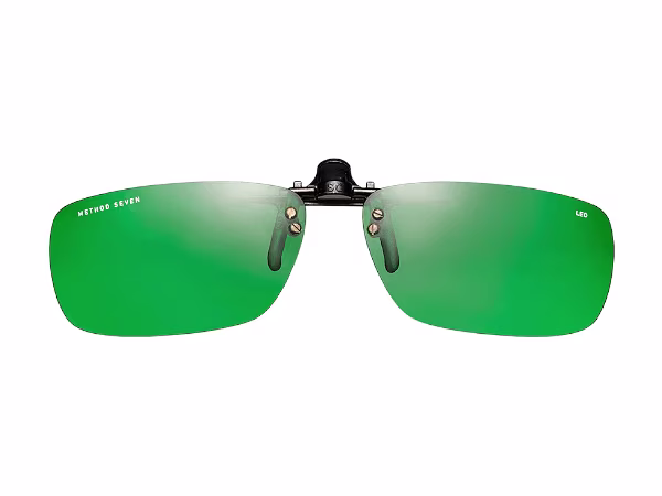 blauwe en rode clip-on zonnebril met 100% UV-bescherming voor LED-brillen blauwe en rode clip-on zonnebril met 100% UV-bescherming voor LED-brillen