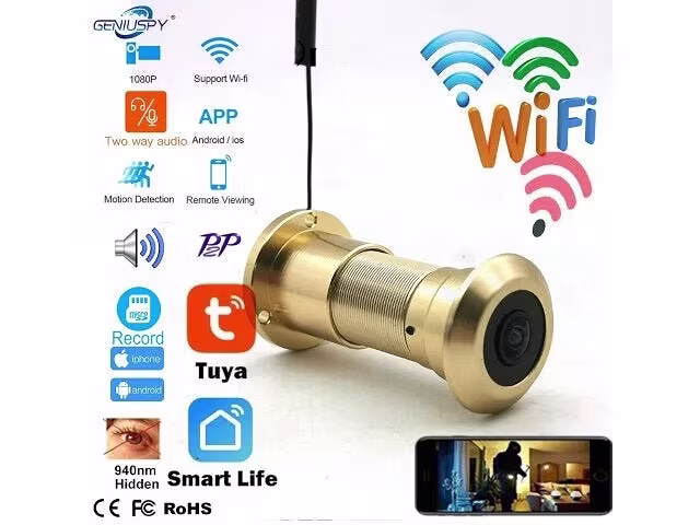 Inbouw deur camera Full HD Slimme verlichting Inbouw deur camera Full HD Slimme verlichting