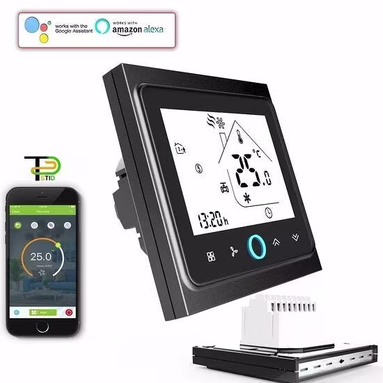 Thermostaat 24V vierkant (zwart) Slimme verlichting Thermostaat 24V vierkant (zwart) Slimme verlichting