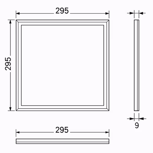 Sidelit LED Panel 30x30 cm | 3000K | Warm White (830) | 18W Sidelit LED Panel 30x30 cm | 3000K | Warm White (830) | 18W