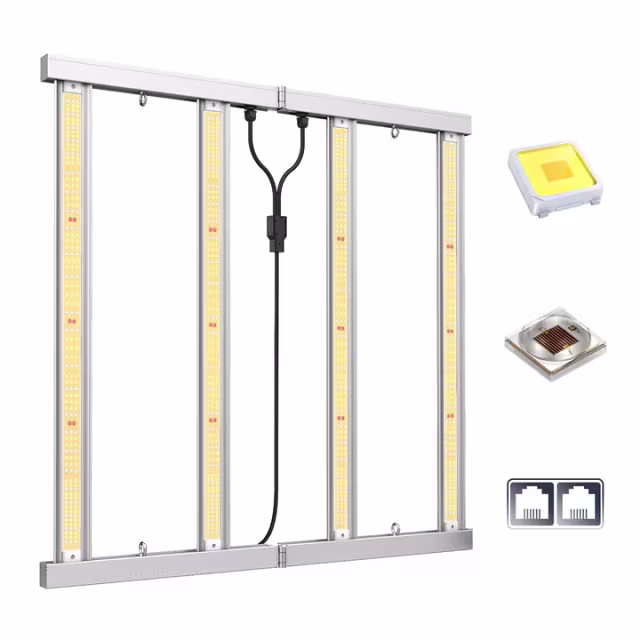 vierkante zwarte LED kweeklamp met 300 watt vermogen en 90x90 cm belichtingsoppervlak vierkante zwarte LED kweeklamp met 300 watt vermogen en 90x90 cm belichtingsoppervlak