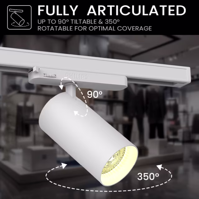 witte LED railspot 10 watt warm wit licht 3000K 1050 lumen compacte vorm witte LED railspot 10 watt warm wit licht 3000K 1050 lumen compacte vorm