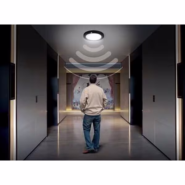 HLW LED Ceiling Light 18W | Motion Sensor | CCT Adjustable | Surface Mount/Recessed | Round | Matte Black HLW LED Ceiling Light 18W | Motion Sensor | CCT Adjustable | Surface Mount/Recessed | Round | Matte Black