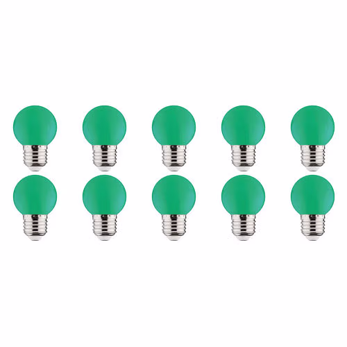10x LED Lamp E27 Kozolux Romba Groen 1W Lichtbronnen 10x LED Lamp E27 Kozolux Romba Groen 1W Lichtbronnen