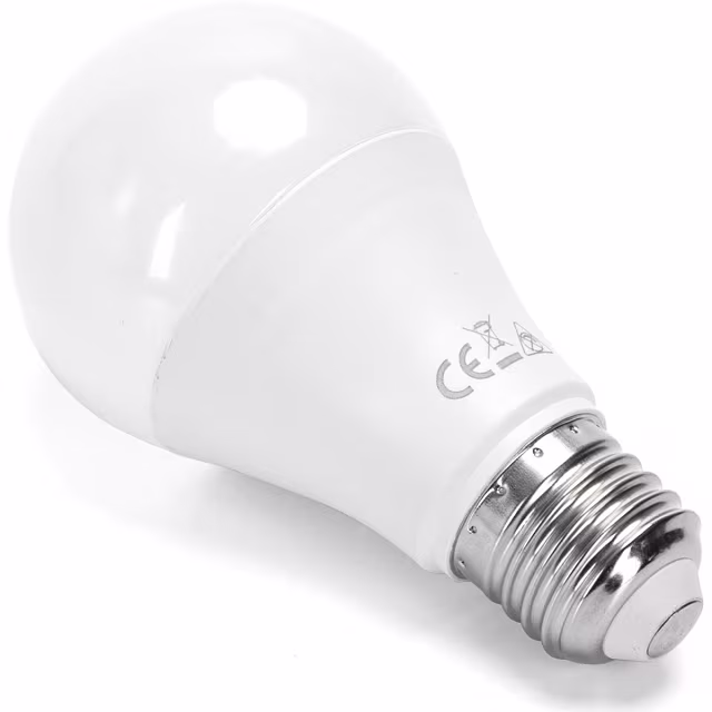 LED lamp met E27 fitting, 13W vermogen, warm wit licht 3000K, A60 bolvorm, 1350 lumen LED lamp met E27 fitting, 13W vermogen, warm wit licht 3000K, A60 bolvorm, 1350 lumen