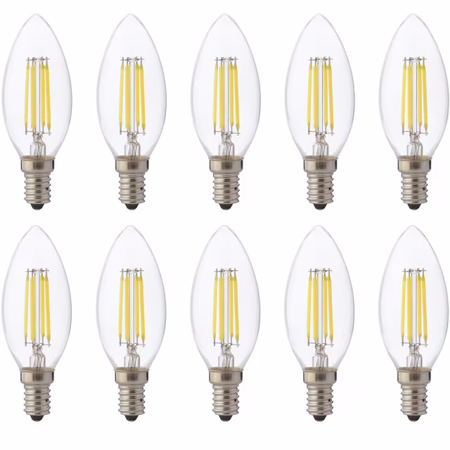 LED Kaarslamp E14 - Dimbaar Warm Wit Filament 10-Pack Lichtbronnen LED Kaarslamp E14 - Dimbaar Warm Wit Filament 10-Pack Lichtbronnen