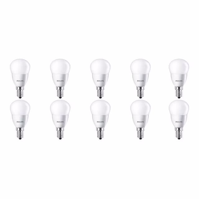 PHILIPS E14 LED Lamp 10 Pack - Warm Wit 2700K Lichtbronnen PHILIPS E14 LED Lamp 10 Pack - Warm Wit 2700K Lichtbronnen