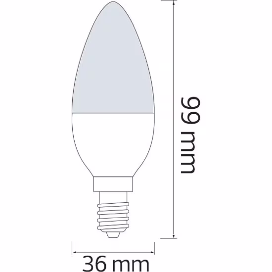 LED lamp met E14 fitting, 4 watt vermogen, helder wit licht van 6400K en 250 lumen lichtopbrengst LED lamp met E14 fitting, 4 watt vermogen, helder wit licht van 6400K en 250 lumen lichtopbrengst