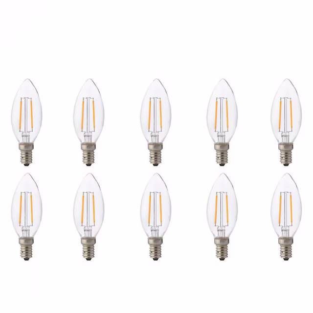 LED Lamp E14 Filament - 10 Pack met Natuurlijk Wit Licht Lichtbronnen