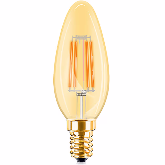 LED Lamp E14 Kaars Filament - Brinton Amber 4W Lichtbronnen