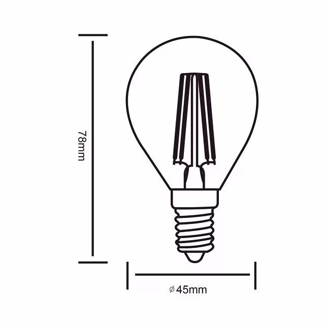 HLW LED Trion Topus - LED Lamp E14 - Filament - 4W - Warm Wit 3000K