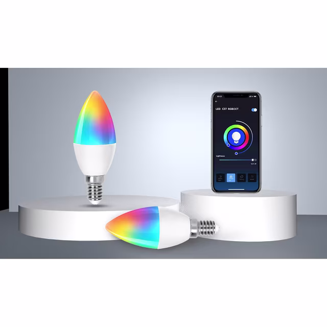 HLW LED Smart Aigi Kiyona E14 LED Bulb - Matte White, RGB, 5W Power HLW LED Smart Aigi Kiyona E14 LED Bulb - Matte White, RGB, 5W Power
