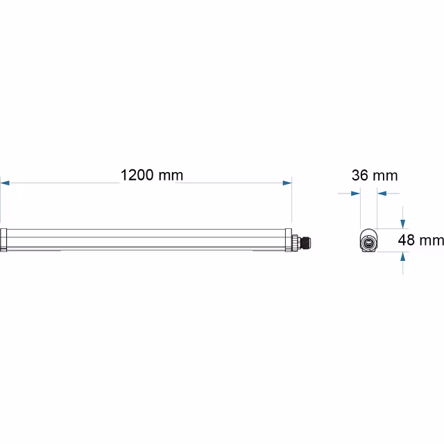 HLW LED LED TL Armatuur Koppelbaar 120cm - Warm Wit 3000K HLW LED LED TL Armatuur Koppelbaar 120cm - Warm Wit 3000K