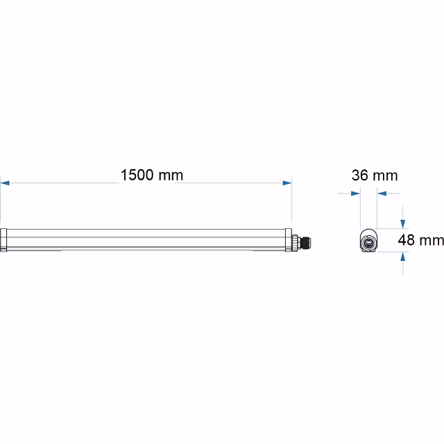 HLW LED LED Fluorescent Fixture 150cm – Connectable and Waterproof HLW LED LED Fluorescent Fixture 150cm – Connectable and Waterproof