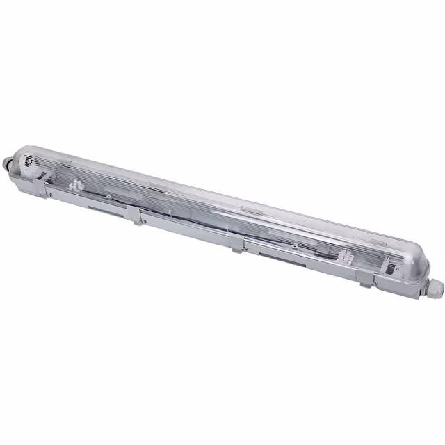 Waterdicht LED TL armatuur met 60cm T8 buis, 7.6W vermogen, 800 lumen en neutraal wit licht 4000K