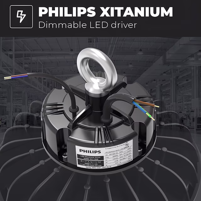 ronde zwarte LED UFO high bay lamp 240W met 36000 lumen en koel wit licht 6000K IP65 waterdicht ronde zwarte LED UFO high bay lamp 240W met 36000 lumen en koel wit licht 6000K IP65 waterdicht