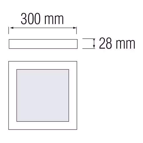 HLW LED LED Paneel 30x30 - Opbouw LED Downlight 24W, Helder Koud Wit, Flikkervrij HLW LED LED Paneel 30x30 - Opbouw LED Downlight 24W, Helder Koud Wit, Flikkervrij