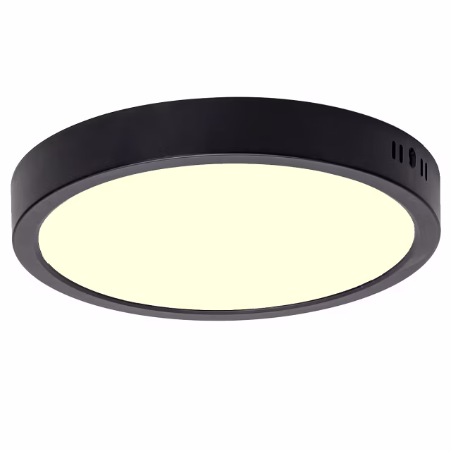 LED Paneel Opbouw Downlight 24W Warm Wit 2700K–3000K Rond Zwart Binnenverlichting LED Paneel Opbouw Downlight 24W Warm Wit 2700K–3000K Rond Zwart Binnenverlichting