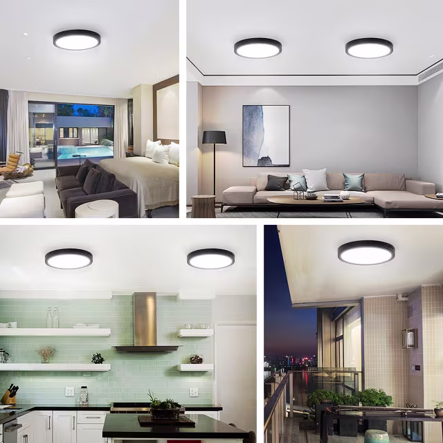 Velvalux Velvalux LED Panel Ø30cm 24W Warm White 2700K–3000K Surface-Mounted LED Downlight Velvalux Velvalux LED Panel Ø30cm 24W Warm White 2700K–3000K Surface-Mounted LED Downlight