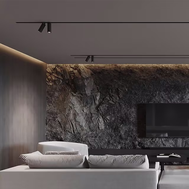 Zes watt magnetische LED railspot in zwart met instelbare kleurtemperatuur van 3000K tot 6500K Zes watt magnetische LED railspot in zwart met instelbare kleurtemperatuur van 3000K tot 6500K