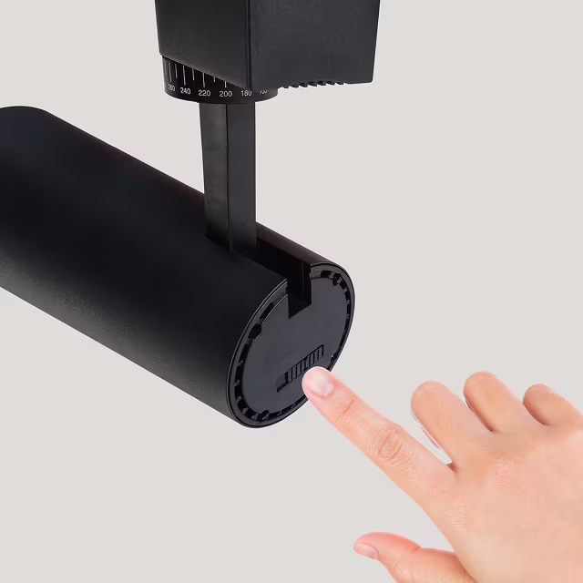 zwarte LED railspot 20W met verstelbare lichtkleur 3000-6000K en 1700 lumen voor gerichte verlichting zwarte LED railspot 20W met verstelbare lichtkleur 3000-6000K en 1700 lumen voor gerichte verlichting