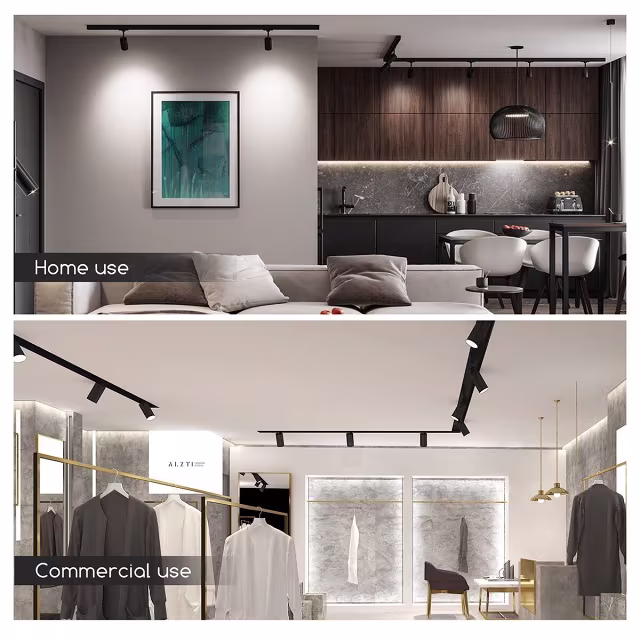 HLW LED LED Track Lighting 10W LED Spot in Neutral White - Black Round LED Lamp HLW LED LED Track Lighting 10W LED Spot in Neutral White - Black Round LED Lamp