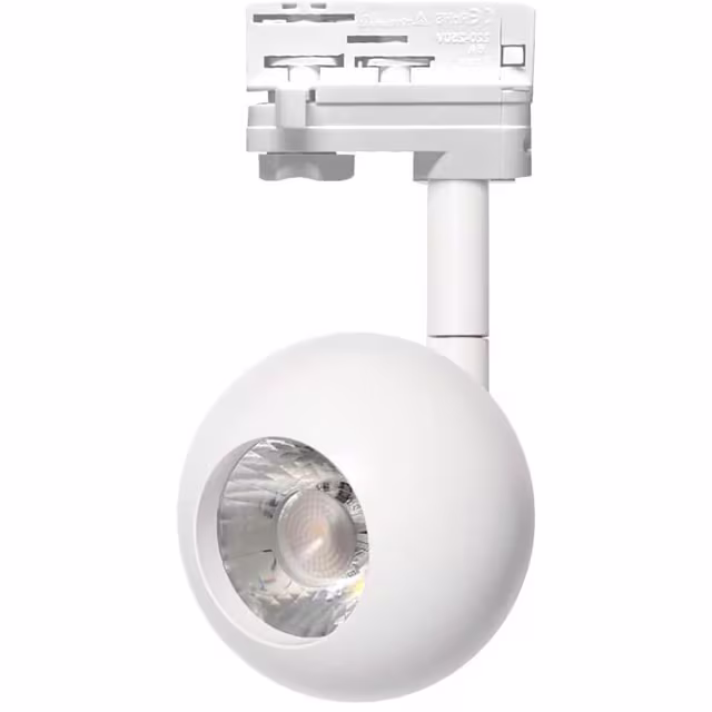 mat witte LED railverlichting spot 10W met warm wit licht 3000K en 4800 lumen