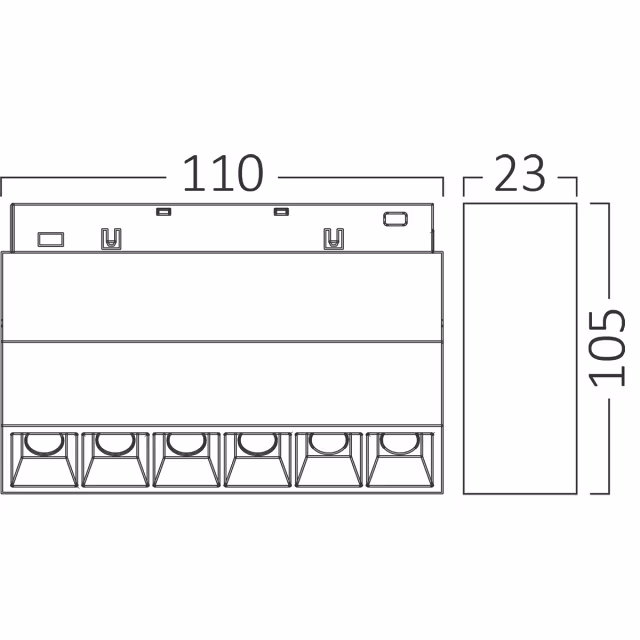 HLW LED 48V Magnetische Lineaire LED Bar 6W – Helder Koud Wit 6000K Daglicht Wit HLW LED 48V Magnetische Lineaire LED Bar 6W – Helder Koud Wit 6000K Daglicht Wit