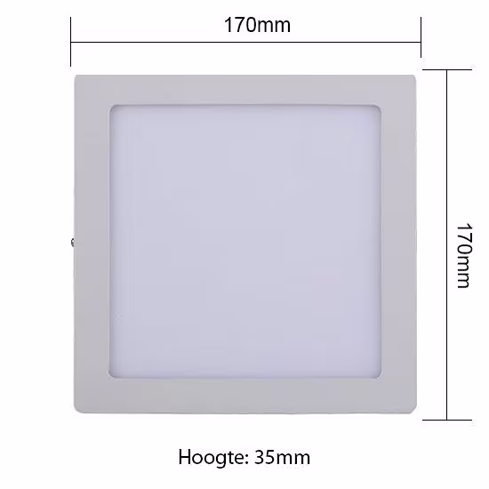 HLW LED LED Downlight Surface Mounted Square 12W - Natural White 4200K - Matte White Aluminum HLW LED LED Downlight Surface Mounted Square 12W - Natural White 4200K - Matte White Aluminum