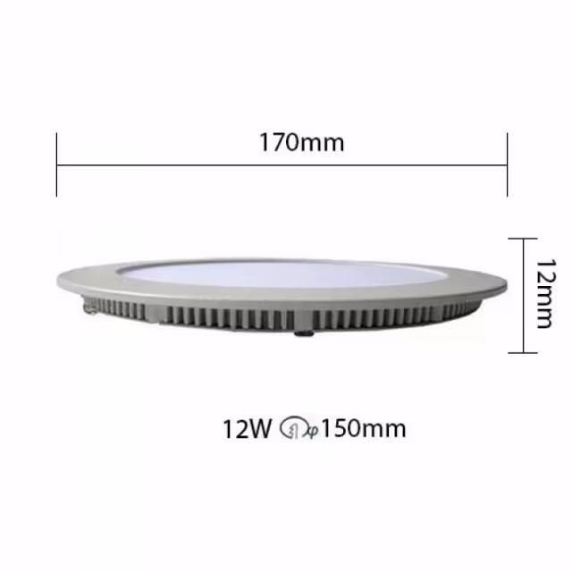 HLW LED LED Downlight Slim 12W - Dimmable Recessed Round Cool White 6000K - Matte Black HLW LED LED Downlight Slim 12W - Dimmable Recessed Round Cool White 6000K - Matte Black