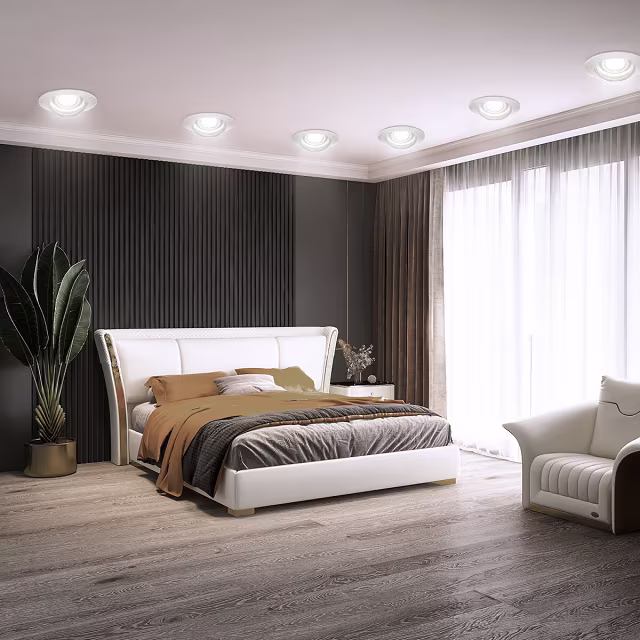 Ronde witte LED inbouwspot 5W met koel wit licht 6500K en 370 lumen verlichting Ronde witte LED inbouwspot 5W met koel wit licht 6500K en 370 lumen verlichting