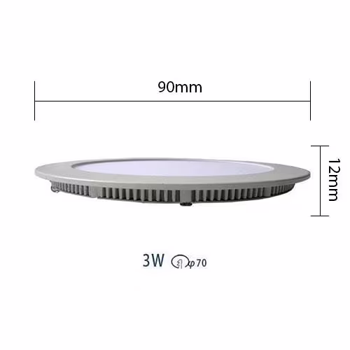 HLW LED Recessed LED Downlight Slim 3W Dimmable - Natural White 4200K - Matte Black Ø83mm HLW LED Recessed LED Downlight Slim 3W Dimmable - Natural White 4200K - Matte Black Ø83mm