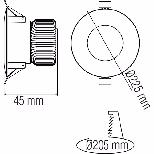 HLW LED LED Downlight Verona 30W - Ronde Inbouw LED Lamp Koud Wit 6000K HLW LED LED Downlight Verona 30W - Ronde Inbouw LED Lamp Koud Wit 6000K