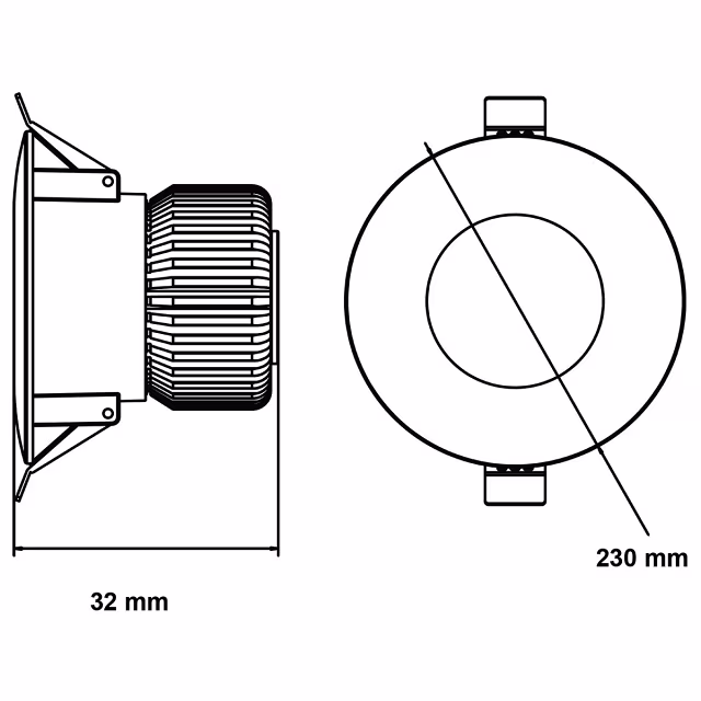 HLW LED LED Downlight Alexy Inbouw Rond 30W - Helder Koud Wit 6000K - Ø230mm HLW LED LED Downlight Alexy Inbouw Rond 30W - Helder Koud Wit 6000K - Ø230mm