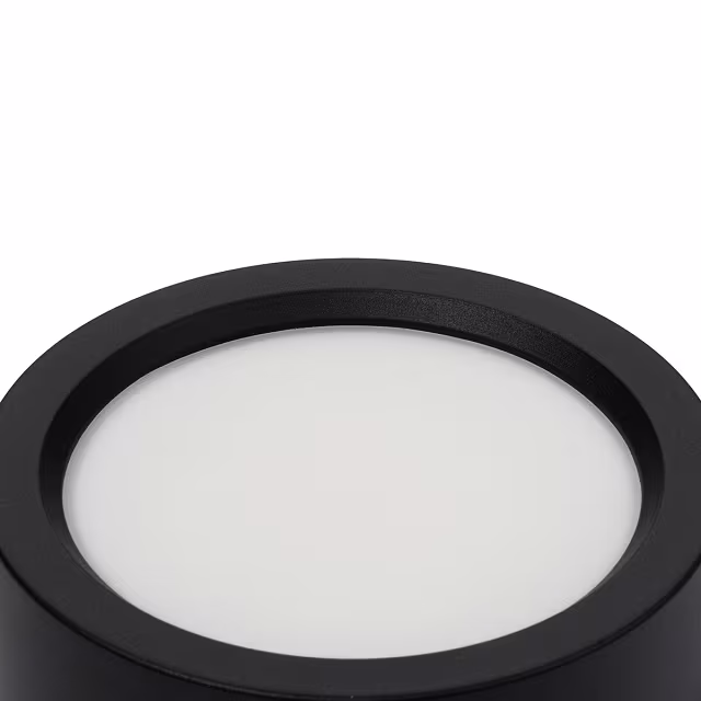 Ronde mat zwarte LED downlight opbouw 15W natuurlijk wit licht 4200K 1050 lumen