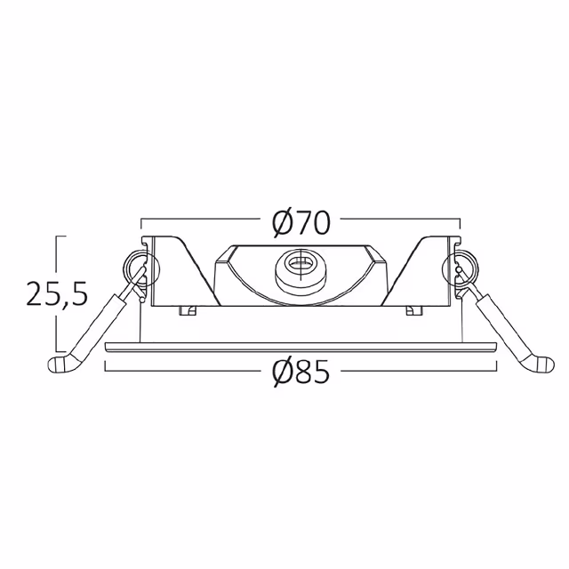HLW LED Brinton Thin LED Downlight Inbouwspot 3W, Warm Wit 2700K–3000K, Rond Ø85mm HLW LED Brinton Thin LED Downlight Inbouwspot 3W, Warm Wit 2700K–3000K, Rond Ø85mm