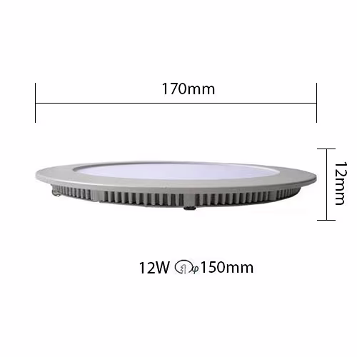 Ronde slanke inbouw LED downlight 12W met natuurlijk wit licht 4200K en 1200 lumen Ronde slanke inbouw LED downlight 12W met natuurlijk wit licht 4200K en 1200 lumen