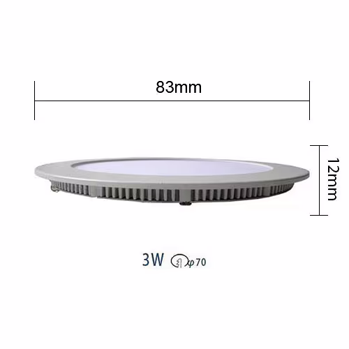 Ronde slanke LED downlight 3W dimbaar met natuurlijk wit licht 4200K en 110 lumen Ronde slanke LED downlight 3W dimbaar met natuurlijk wit licht 4200K en 110 lumen