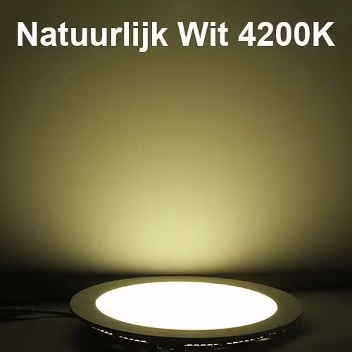 HLW LED Surface-Mounted LED Downlight 10W - Round Matte Black LED Lamp Natural White 4200K Ø140mm