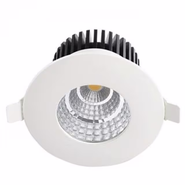 Zes ronde inbouw LED spots 6W 4200K waterdicht IP65 met 410 lumen lichtopbrengst Zes ronde inbouw LED spots 6W 4200K waterdicht IP65 met 410 lumen lichtopbrengst