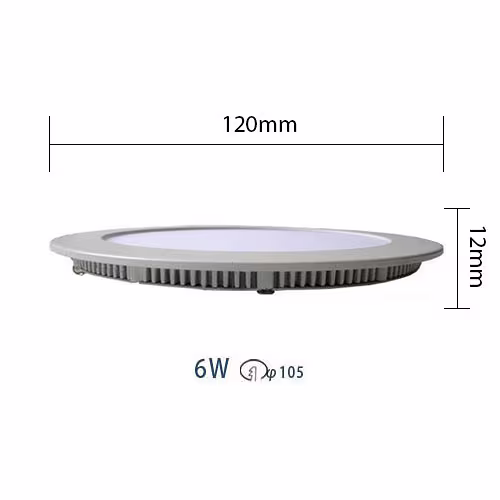 HLW LED Inbouw LED Downlight Slim 6W - Natuurlijk Wit 4200K, Mat Zwart Aluminium Ø120mm HLW LED Inbouw LED Downlight Slim 6W - Natuurlijk Wit 4200K, Mat Zwart Aluminium Ø120mm