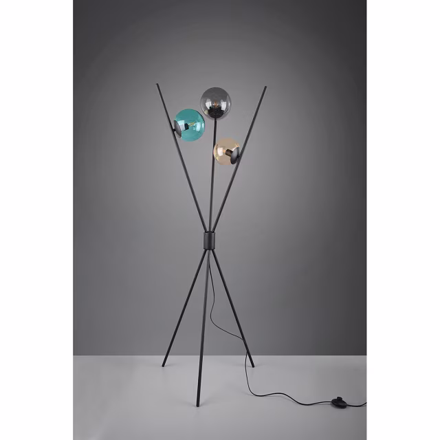 HLW LED LED Vloerlamp Trion Lancia - Ronde 3-lichts vloerlamp met E14 fitting HLW LED LED Vloerlamp Trion Lancia - Ronde 3-lichts vloerlamp met E14 fitting