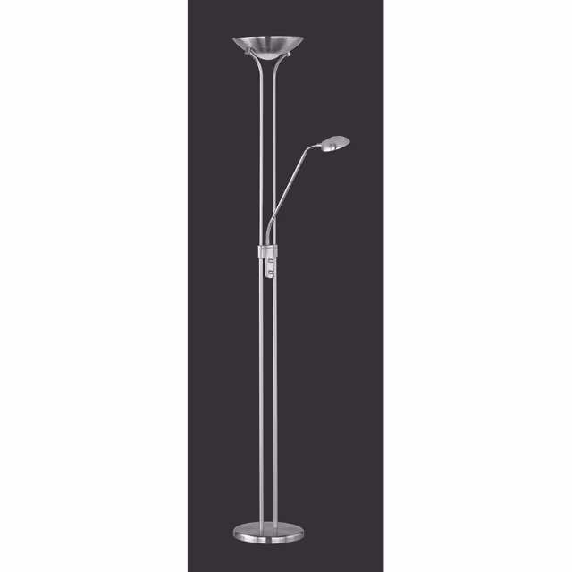 slanke nikkel kleurige dimbare LED vloerlamp 25W met warm wit licht en 2250 lumen slanke nikkel kleurige dimbare LED vloerlamp 25W met warm wit licht en 2250 lumen