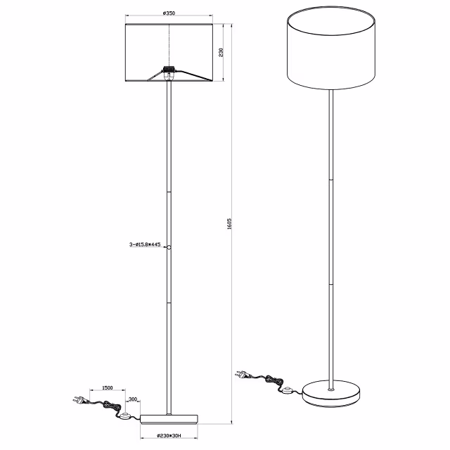 HLW LED Moderne Zwarte LED Vloerlamp Trion Hostons - E27 Fitting & Aluminium HLW LED Moderne Zwarte LED Vloerlamp Trion Hostons - E27 Fitting & Aluminium