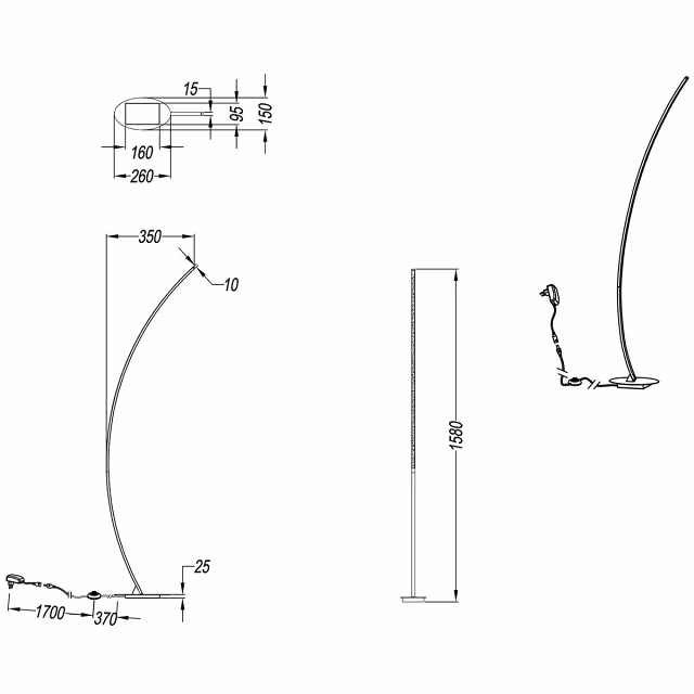HLW LED LED Vloerlamp Trion Sola - 11W Warm Wit 2700K–3000K, Beam Angle Verstelbaar HLW LED LED Vloerlamp Trion Sola - 11W Warm Wit 2700K–3000K, Beam Angle Verstelbaar