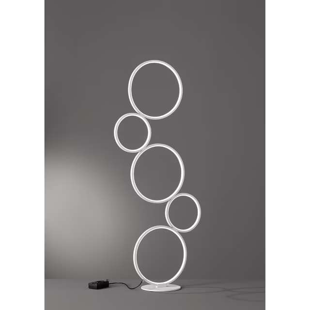 Dimbare mat witte LED vloerlamp 36W met warm wit licht 2700K-3000K en 3200 lumen Dimbare mat witte LED vloerlamp 36W met warm wit licht 2700K-3000K en 3200 lumen