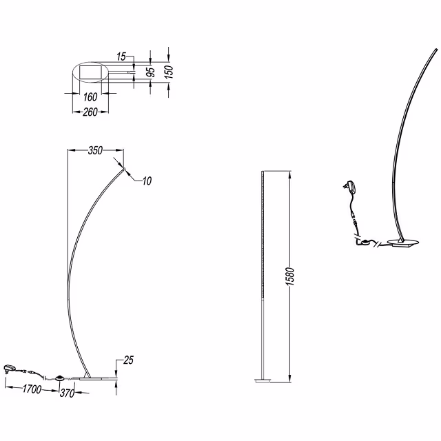 HLW LED LED Vloerlamp Trion Sola - 11W Warm Wit 2700K–3000K, Beam Angle verstelbaar, Mat Zwart HLW LED LED Vloerlamp Trion Sola - 11W Warm Wit 2700K–3000K, Beam Angle verstelbaar, Mat Zwart